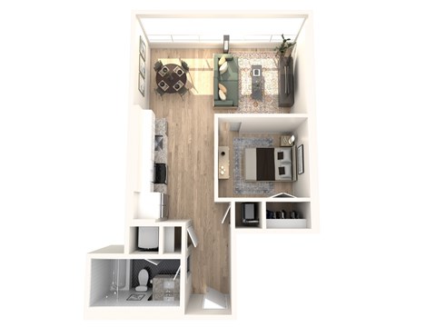 A small white kitchen with a sink and a fridge.